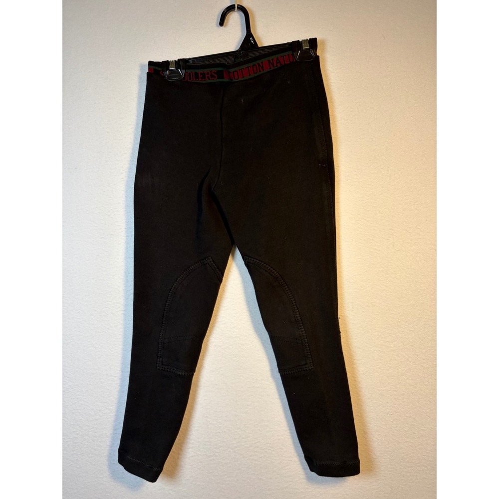 Cotton Naturals Riding Breeches Kids Size 12 Black Excellent Knee Patch Pants